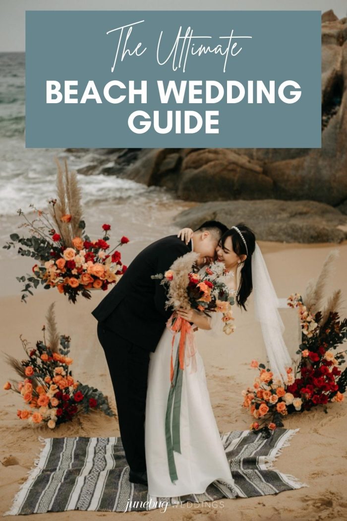 tabla de planificación de bodas en la playa